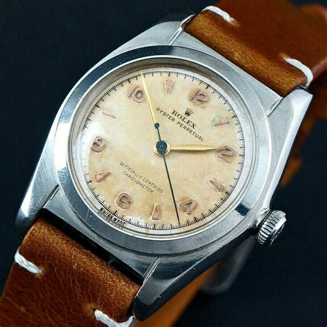 rolex oyster perpetual ovetto bubbleback in acciaio ref 2940|1946 rolex oyster bubbleback.